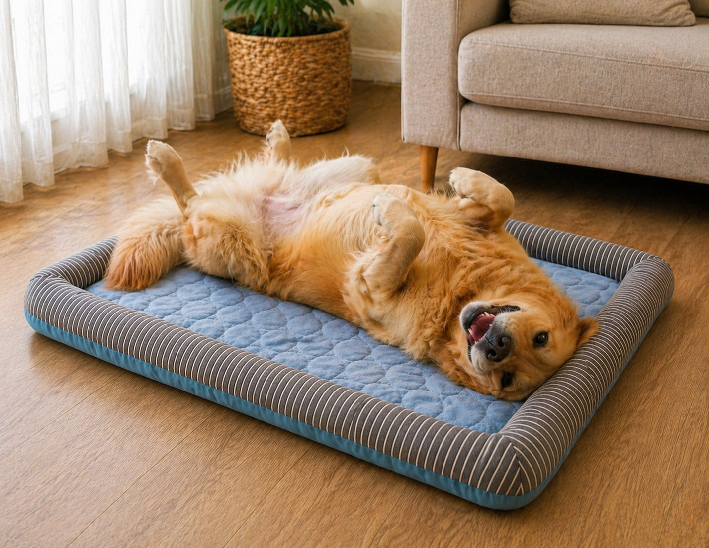 Labrador relaxing on CanisCool Cooling Bed