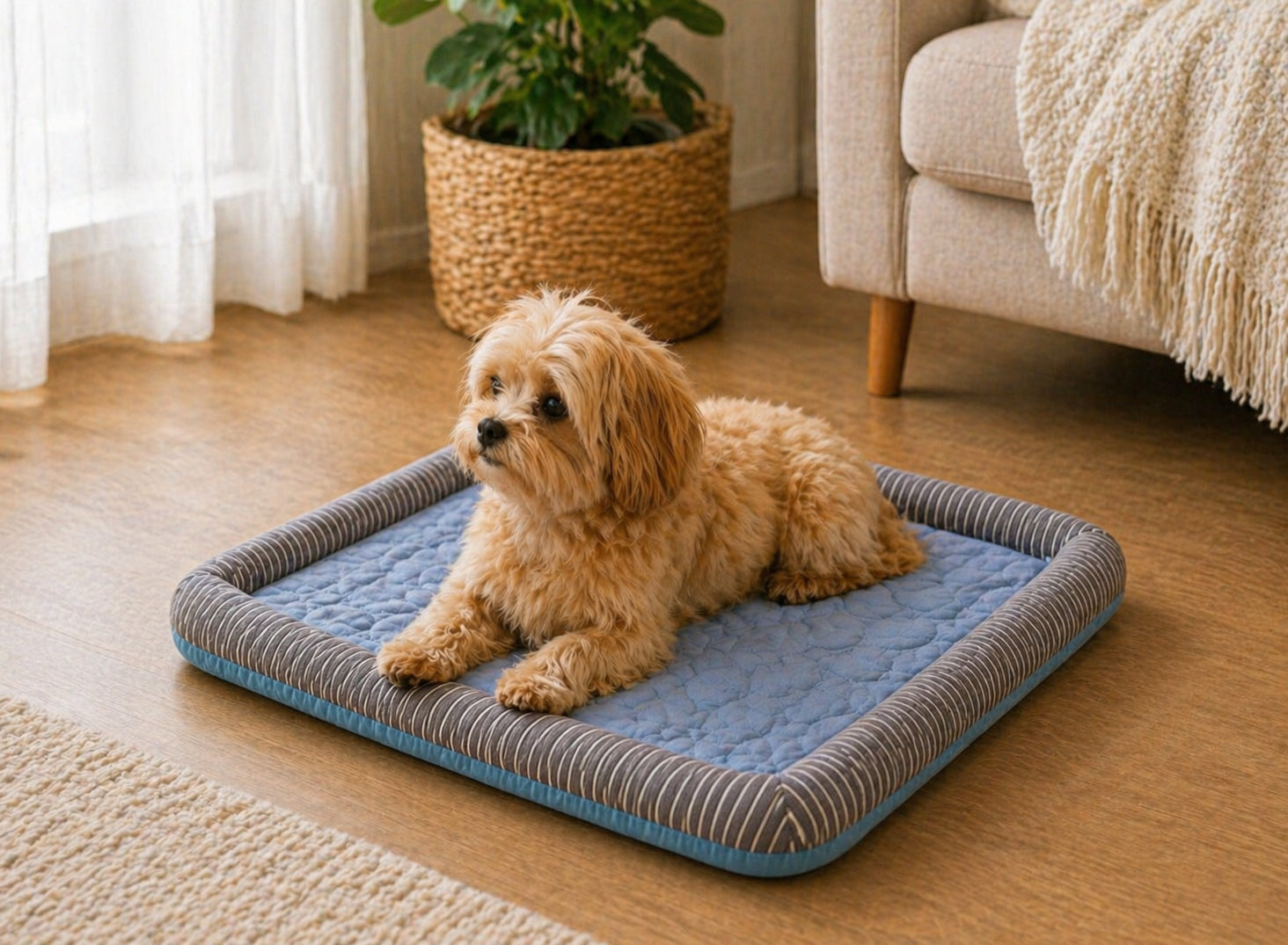 Small dog on CanisCool Cooling Bed